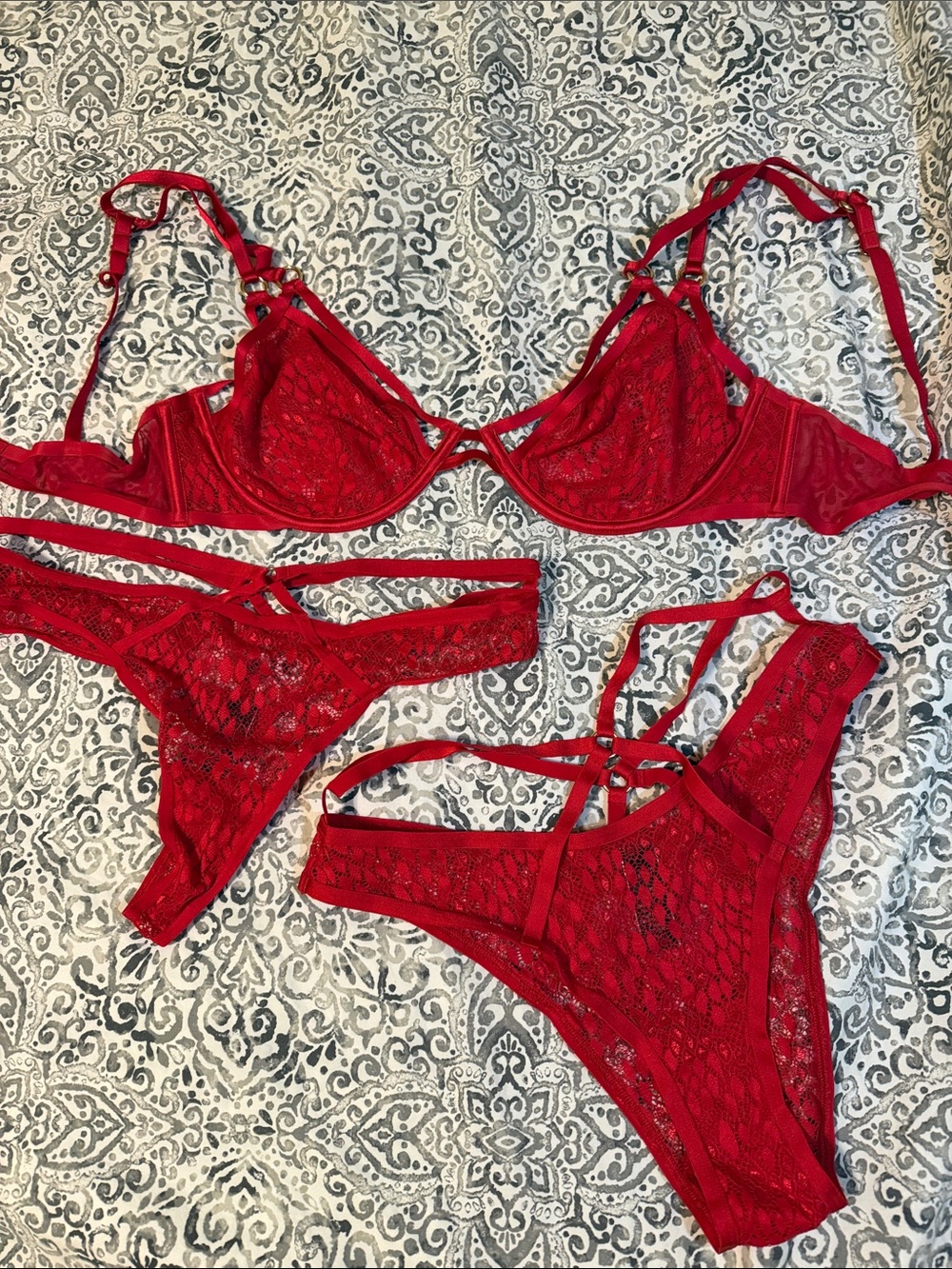 Victoria’s Secret Sexy bra and bottoms 36D/M/L